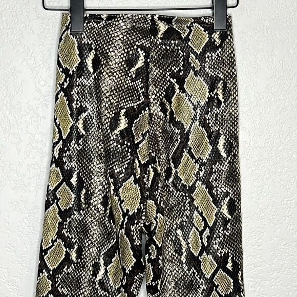 New Commando Faux Leather Animal Leggings Women's Olive Snake Print XS - Picture 8 of 14